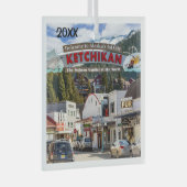 Ketchikan, Alaska, Salmon Capital, Glas Ornament (Voorkant Rechts)