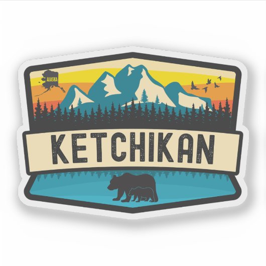 Ketchikan, Alaska Sticker (Voorkant)