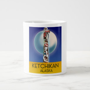 Ketchikan Alaska Totempaal Reisposter Grote Koffiekop