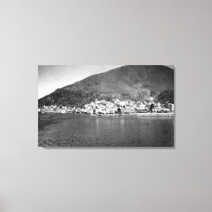 Ketchikan, Alaska van de aanrijdende foto van het  Canvas Afdruk