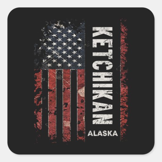 Ketchikan Alaska Vierkante Sticker (Voorkant)