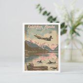Ketchikan Alaska Vintage Beroemde Reisplaats Briefkaart (Staand voorkant)