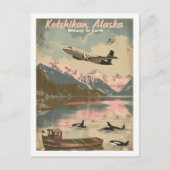 Ketchikan Alaska Vintage Beroemde Reisplaats Briefkaart (Voorkant)