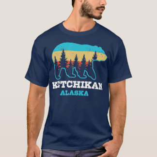 Ketchikan Alaska Vintage Grizzly Beer Natuur Souve T-shirt