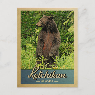 Ketchikan Alaska Vintage Travel Beer Briefkaart