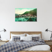 Ketchikan, Uitzicht van de stad Alaska - Eerste st Canvas Afdruk (Insitu (Slaapkamer))