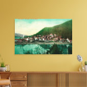 Ketchikan, Uitzicht van de stad Alaska - Eerste st Canvas Afdruk (Insitu (Woonkamer))