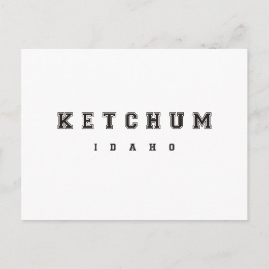 Ketchum Idaho Briefkaart (Voorkant)