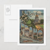 Ketchum, Idaho - Grote lettertjes Briefkaart (Voorkant / Achterkant)