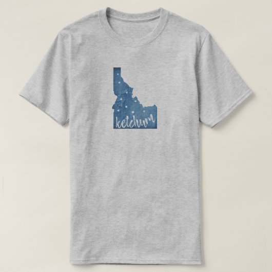 Ketchum Idaho houtnerf T-shirt (Design voorkant)