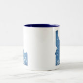 Ketchum Idaho houtnerf Tweekleurige Koffiemok (Center)