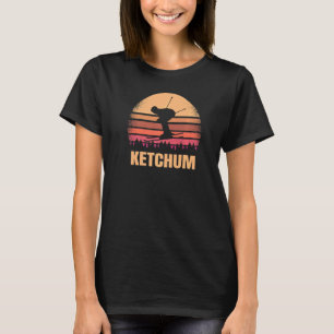 Ketchum Idaho Skier Id Skiing 80s Retro Sk T-shirt