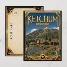 Ketchum Idaho Vintage Art Deco Gouden Tijdperk