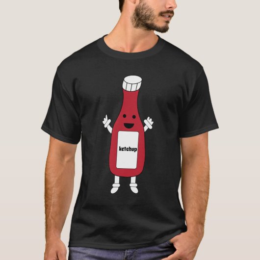 Ketchup Bottle Red Tomato Catsup T-shirt (Voorkant)