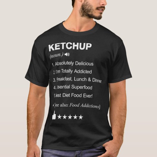 Ketchup Definition Betekenis muziekfestival van el T-shirt (Voorkant)