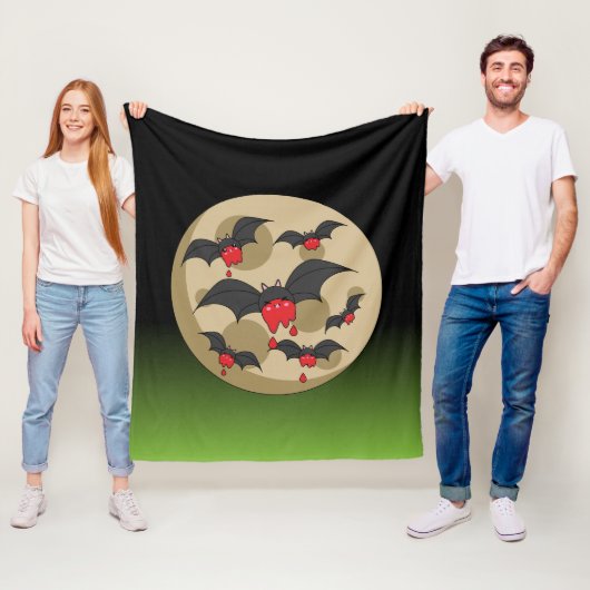 Ketchup Eater Vampire Bats Fleece Deken (In situ)