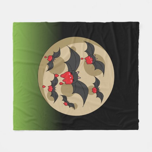 Ketchup Eater Vampire Bats Fleece Deken (Voorkant (Horizontaal))