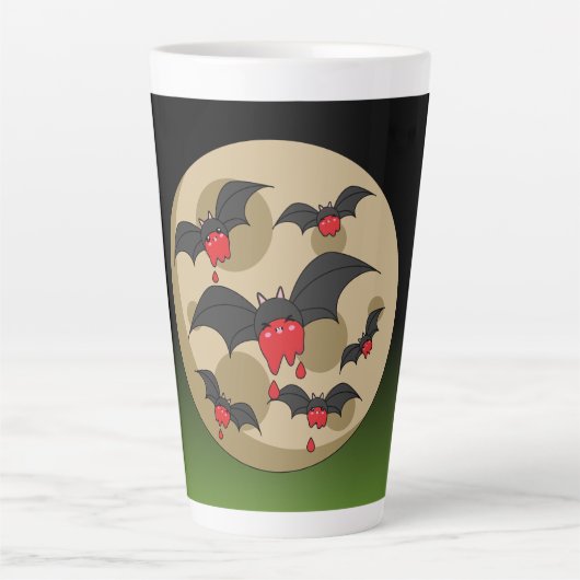 Ketchup Eater Vampire Bats Latte Mok (Voorkant)