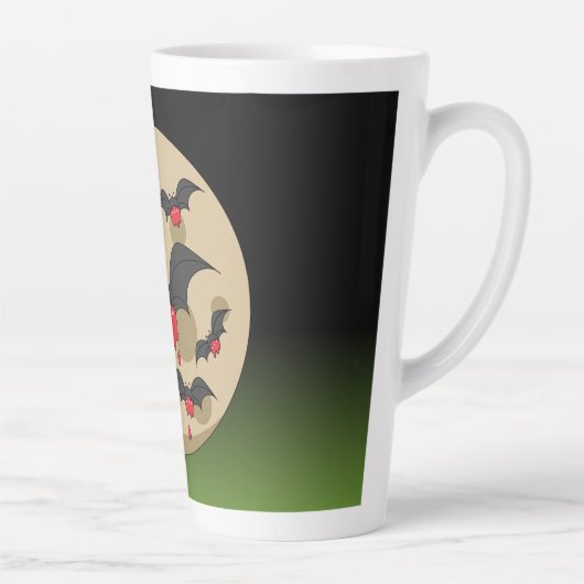 Ketchup Eater Vampire Bats Latte Mok (Rechts)