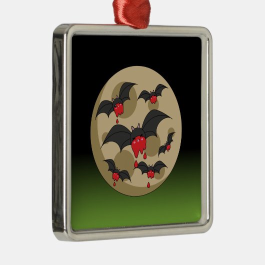 Ketchup Eater Vampire Bats Metalen Ornament (Rechts)