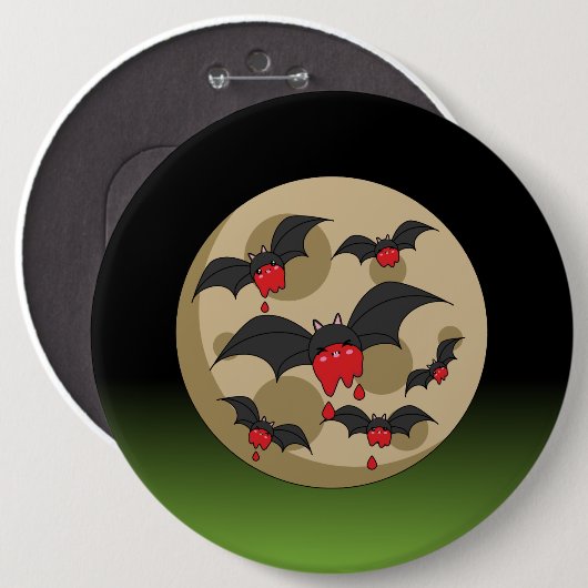 Ketchup Eater Vampire Bats Ronde Button 6,0 Cm (Voorkant /achterkant)