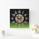 Ketchup Eater Vampire Bats Vierkante Klok (Huis)