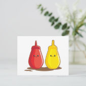 Ketchup en Mustard Briefkaart (Staand voorkant)