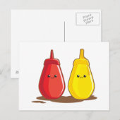 Ketchup en Mustard Briefkaart (Voorkant / Achterkant)