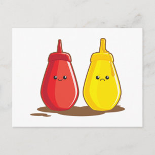 Ketchup en Mustard Briefkaart