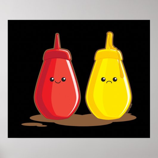 Ketchup en Mustard Poster (Voorkant)