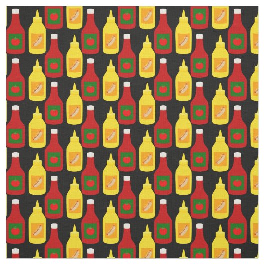 Ketchup en Mustard Stof (Swatch)