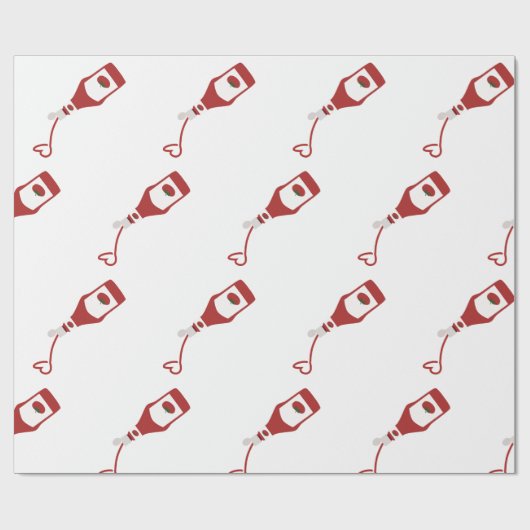 Ketchup Fles Cadeaupapier (Vlak)