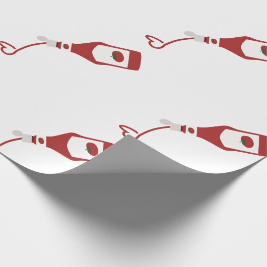 Ketchup Fles Cadeaupapier (Hoek)