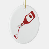 Ketchup Fles Keramisch Ornament (Rechts)
