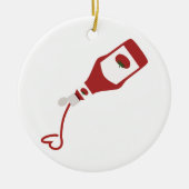 Ketchup Fles Keramisch Ornament (Voorkant)