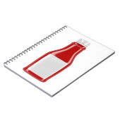 Ketchup fles met blanco etiket notitieboek (Linkerzijde)
