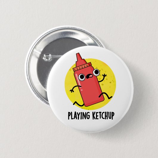Ketchup Funny Sauce Pun spelen Ronde Button 5,7 Cm (Voorkant /achterkant)