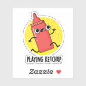 Ketchup Funny Sauce Pun spelen Sticker (Vel)