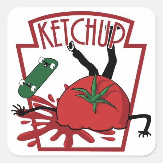KETCHUP. Funny sticker (Voorkant)