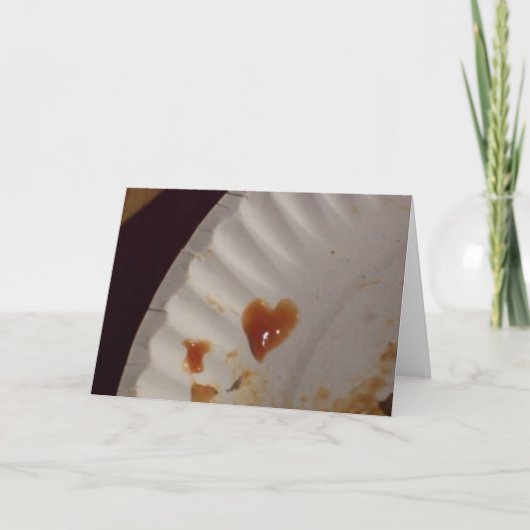 Ketchup Heart Kaart (Voorkant)