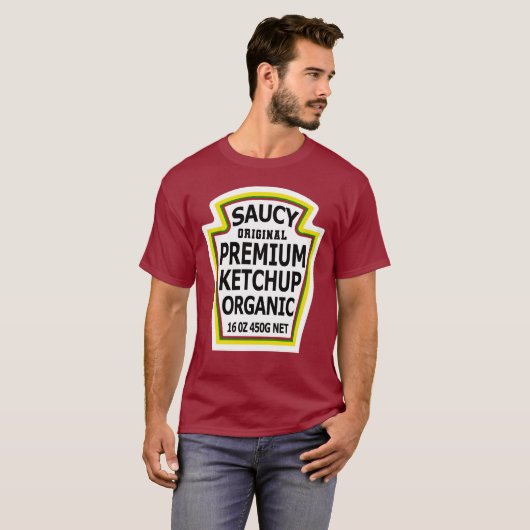 ketchup Hot Packet Halloween Taco Costume T-shirt (Voorkant volledig)