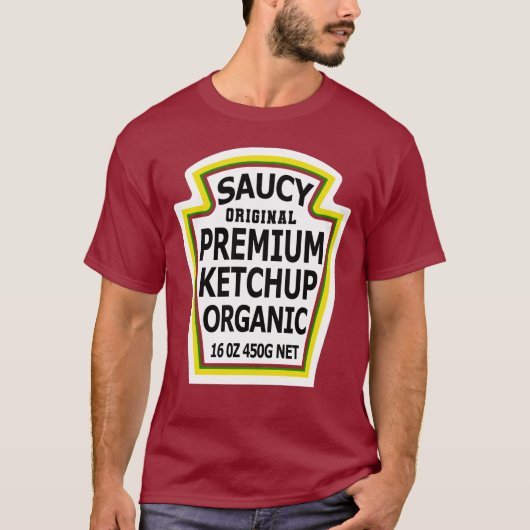 ketchup Hot Packet Halloween Taco Costume T-shirt (Voorkant)