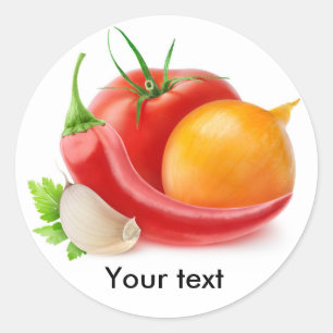 Ketchup ingrediënten ronde sticker