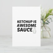 KETCHUP IS GEWELDIGE VEILIG BEDANKKAART (Staand voorkant)