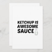 KETCHUP IS GEWELDIGE VEILIG BEDANKKAART (Voorkant / Achterkant)
