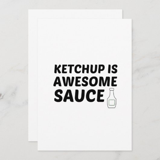 KETCHUP IS GEWELDIGE VEILIG BEDANKKAART (Voorkant / Achterkant)