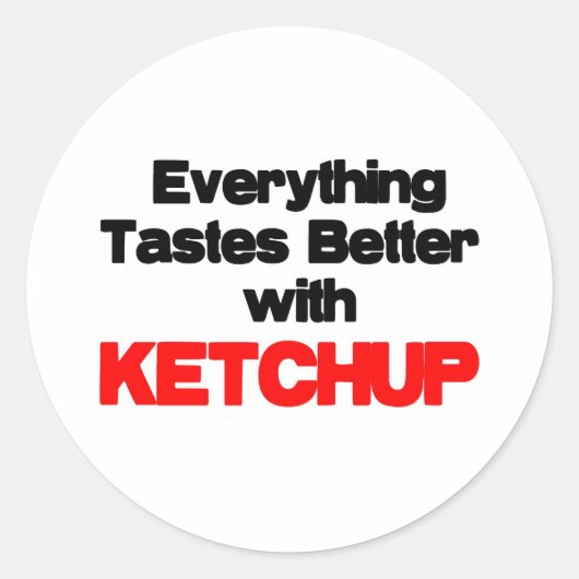 KETCHUP LOVER RONDE STICKER (Voorkant)