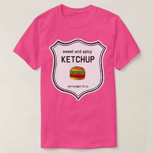 KETCHUP met Hamburger Halloween Kostuum T-shirt (Design voorkant)