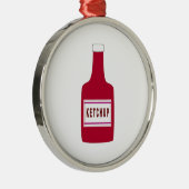 Ketchup Metalen Ornament (Rechts)