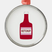 Ketchup Metalen Ornament (Voorkant)